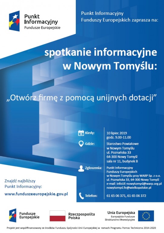 Spotkanie informacyjne dla PLANUJCYCH OTWARCIE WASNEGO BIZNESU